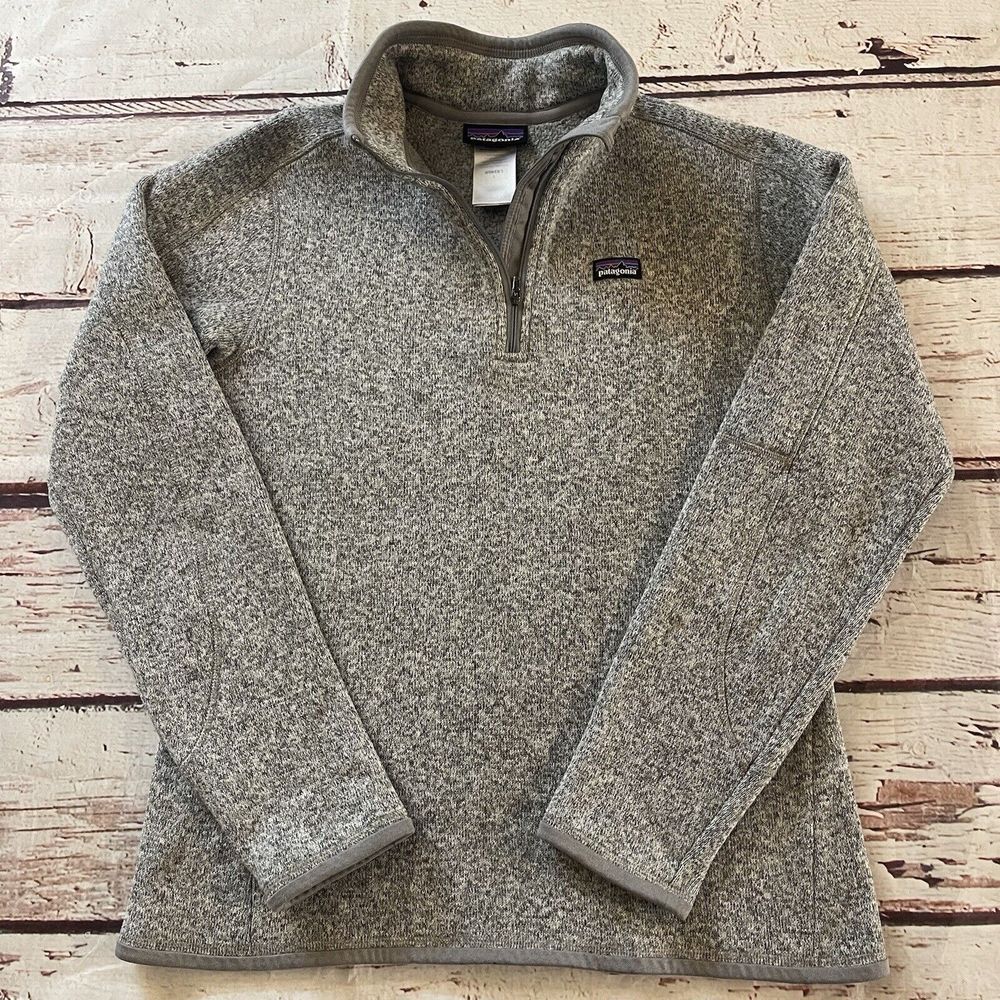 Patagonia Quarter Zip‎ Better Sweater Gray Woman's Size - Picture 7 of 11
